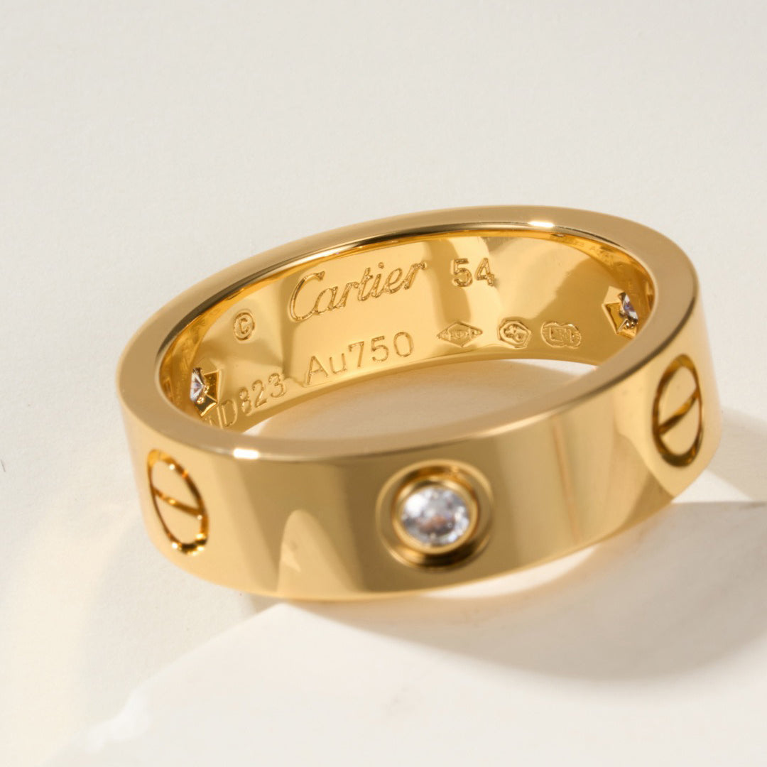 [Amore]LOVE 4MM 1 DIAMOND RING