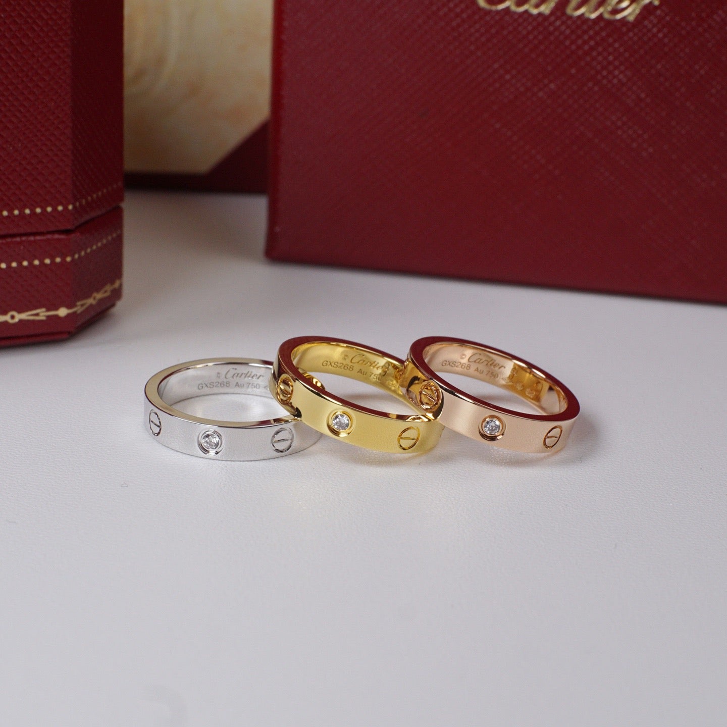 [Amore]LOVE 4MM 1 DIAMOND RING