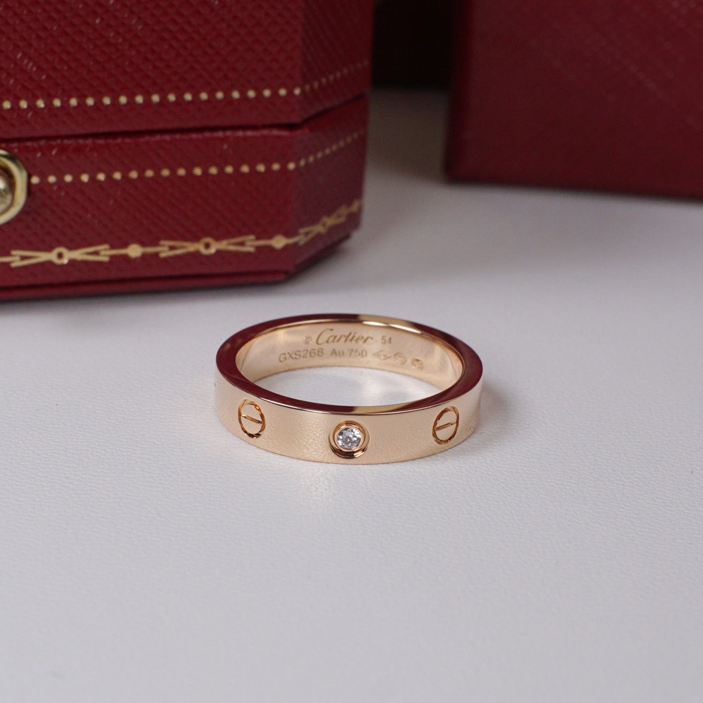 [Amore]LOVE 4MM 1 DIAMOND RING