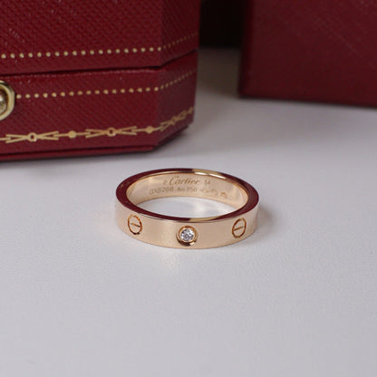 [Amore]LOVE 4MM 1 DIAMOND RING