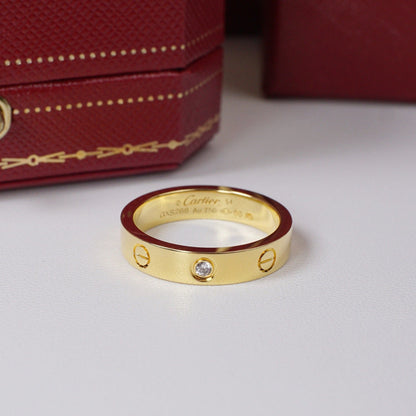 [Amore]LOVE 4MM 1 DIAMOND RING