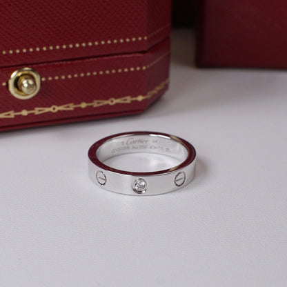 [Amore]LOVE 4MM 1 DIAMOND RING