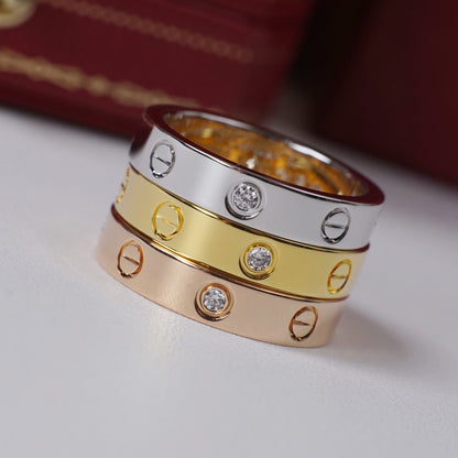 [Amore]LOVE 4MM 1 DIAMOND RING