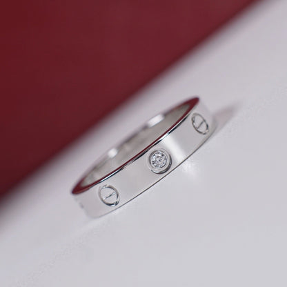 [Amore]LOVE 4MM 1 DIAMOND RING
