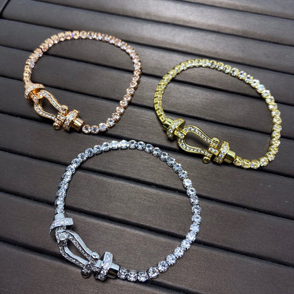 [Amore]FORCE  HORSESHOE  DIAMOND TENNIS BRACELET