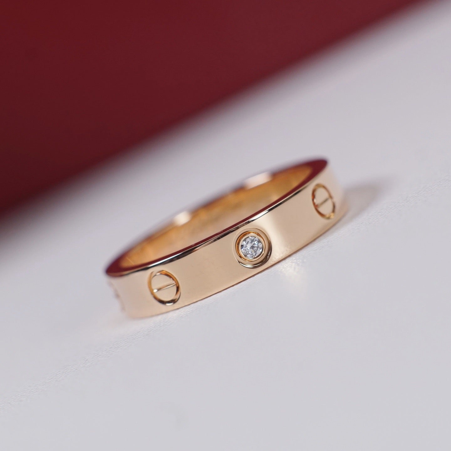[Amore]LOVE 4MM 1 DIAMOND RING