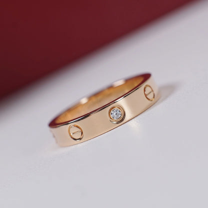 [Amore]LOVE 4MM 1 DIAMOND RING