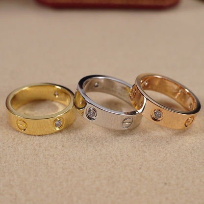 [Amore]LOVE 5.5MM 3 DIAMOND RING