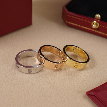 [Amore]LOVE 5.5MM 3 DIAMOND RING