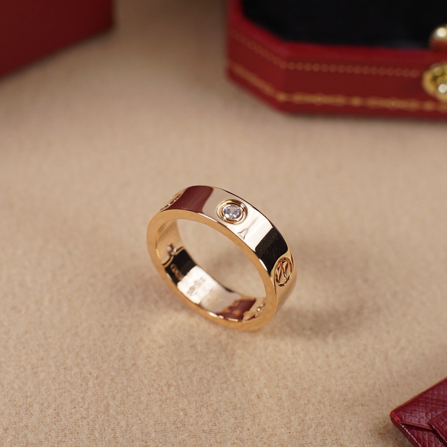 [Amore]LOVE 5.5MM 3 DIAMOND RING