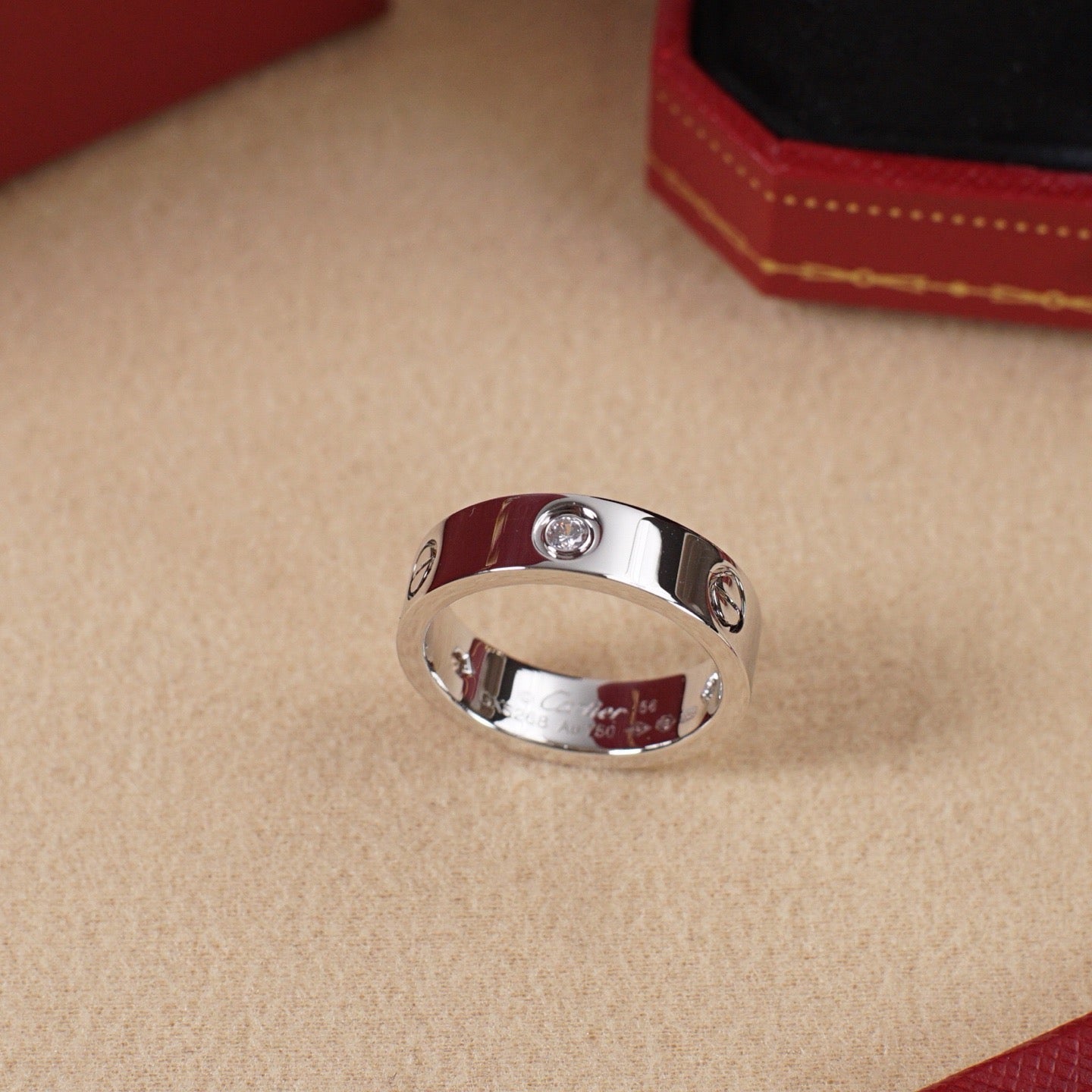 [Amore]LOVE 5.5MM 3 DIAMOND RING