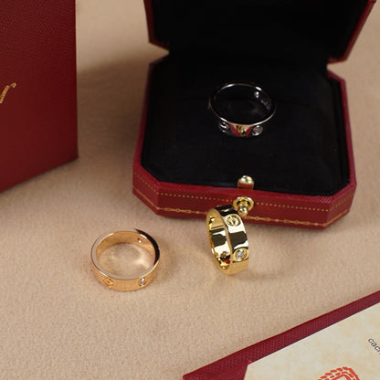 [Amore]LOVE 5.5MM 3 DIAMOND RING
