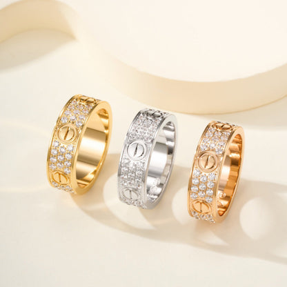 [Amore]LOVE RING 5.5MM DIAMONDS PAVED