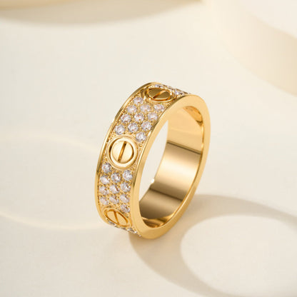 [Amore]LOVE RING 5.5MM DIAMONDS PAVED