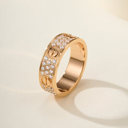 [Amore]LOVE RING 5.5MM DIAMONDS PAVED