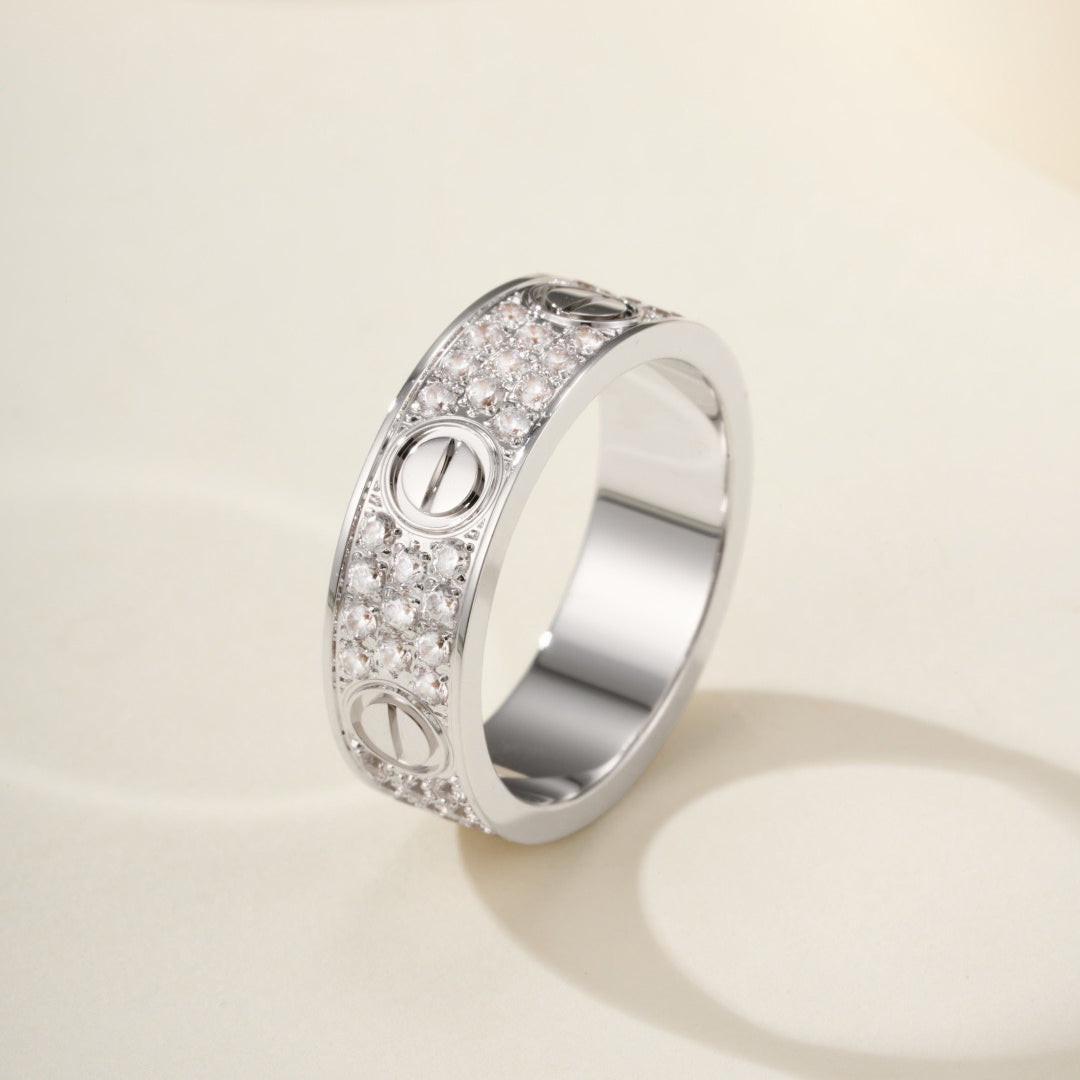 [Amore]LOVE RING 5.5MM DIAMONDS PAVED