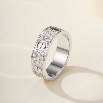 [Amore]LOVE RING 5.5MM DIAMONDS PAVED