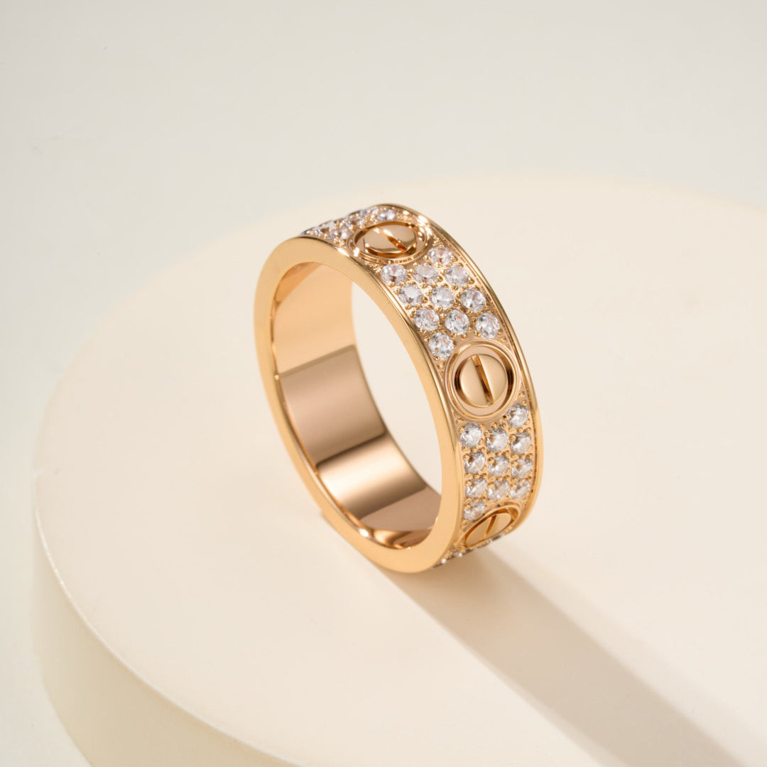 [Amore]LOVE RING 5.5MM DIAMONDS PAVED