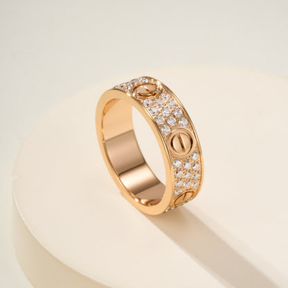[Amore]LOVE RING 5.5MM DIAMONDS PAVED