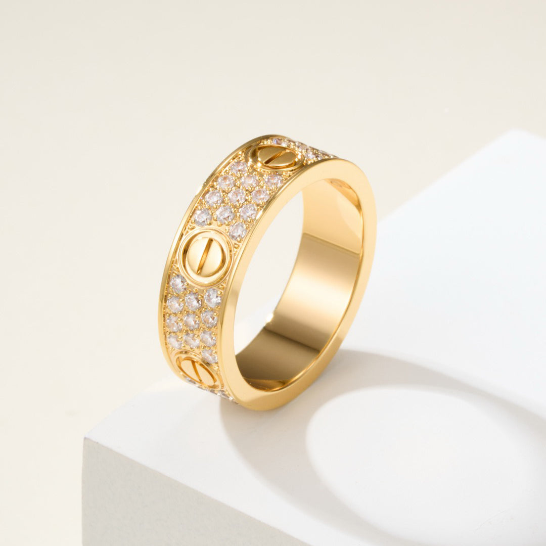 [Amore]LOVE RING 5.5MM DIAMONDS PAVED
