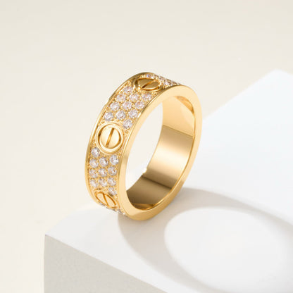 [Amore]LOVE RING 5.5MM DIAMONDS PAVED