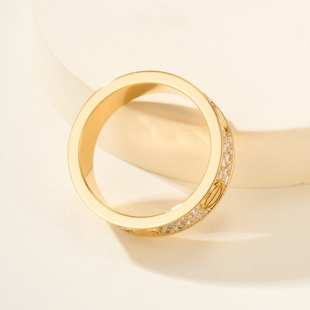 [Amore]LOVE RING 5.5MM DIAMONDS PAVED