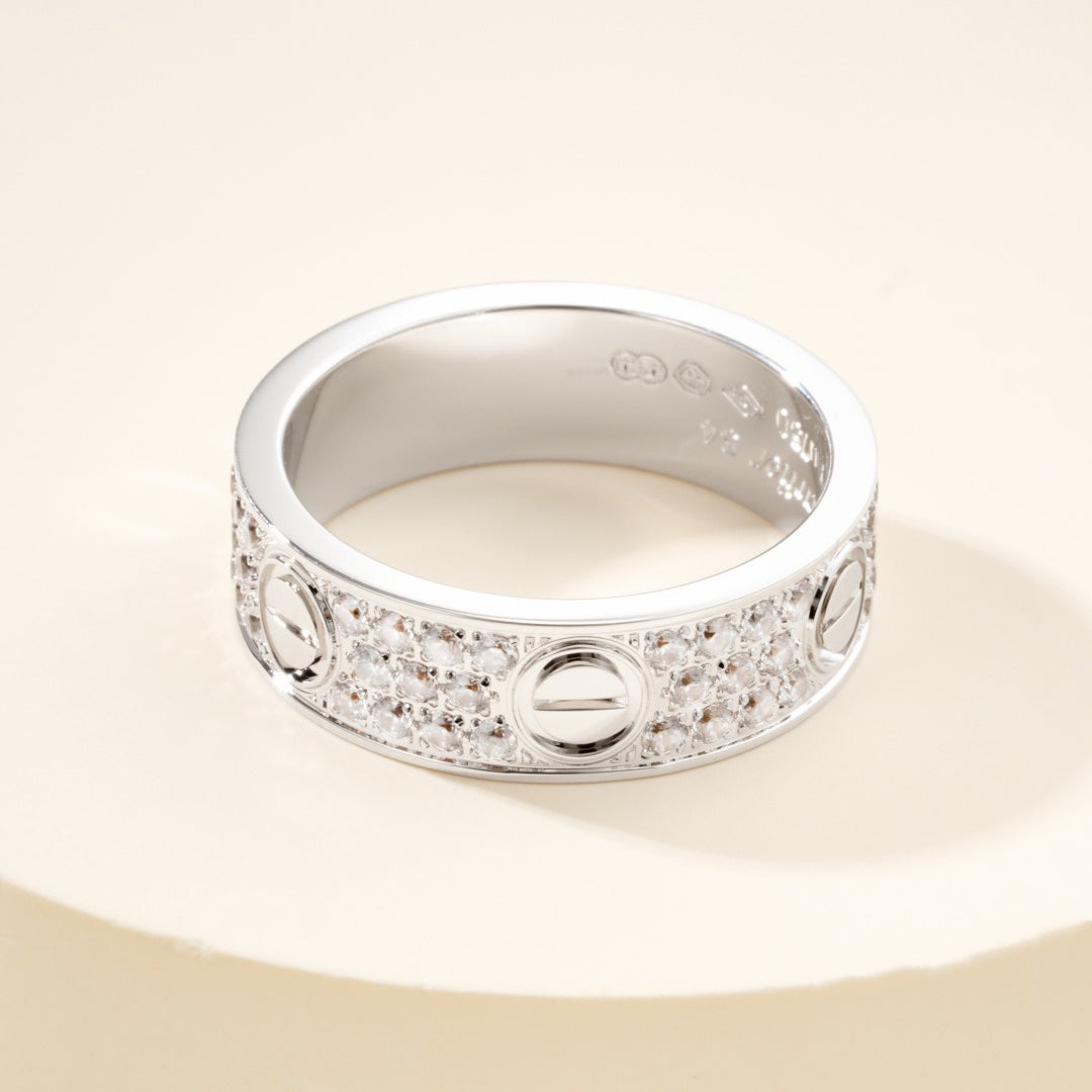 [Amore]LOVE RING 5.5MM DIAMONDS PAVED