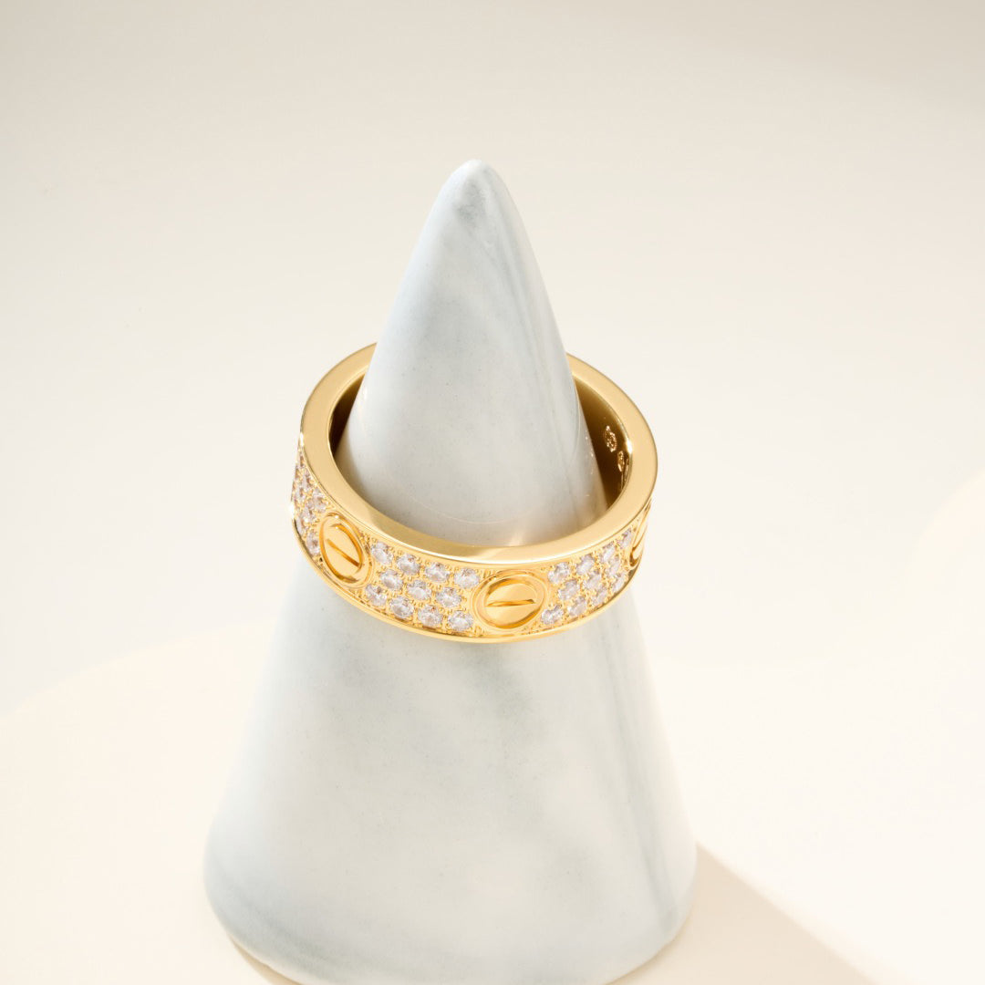 [Amore]LOVE RING 5.5MM DIAMONDS PAVED