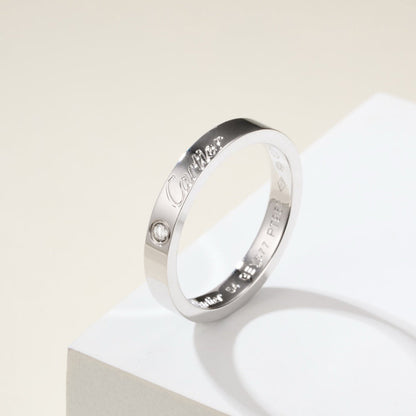 [Amore]LOVE RING 4MM 1 DIAMOND