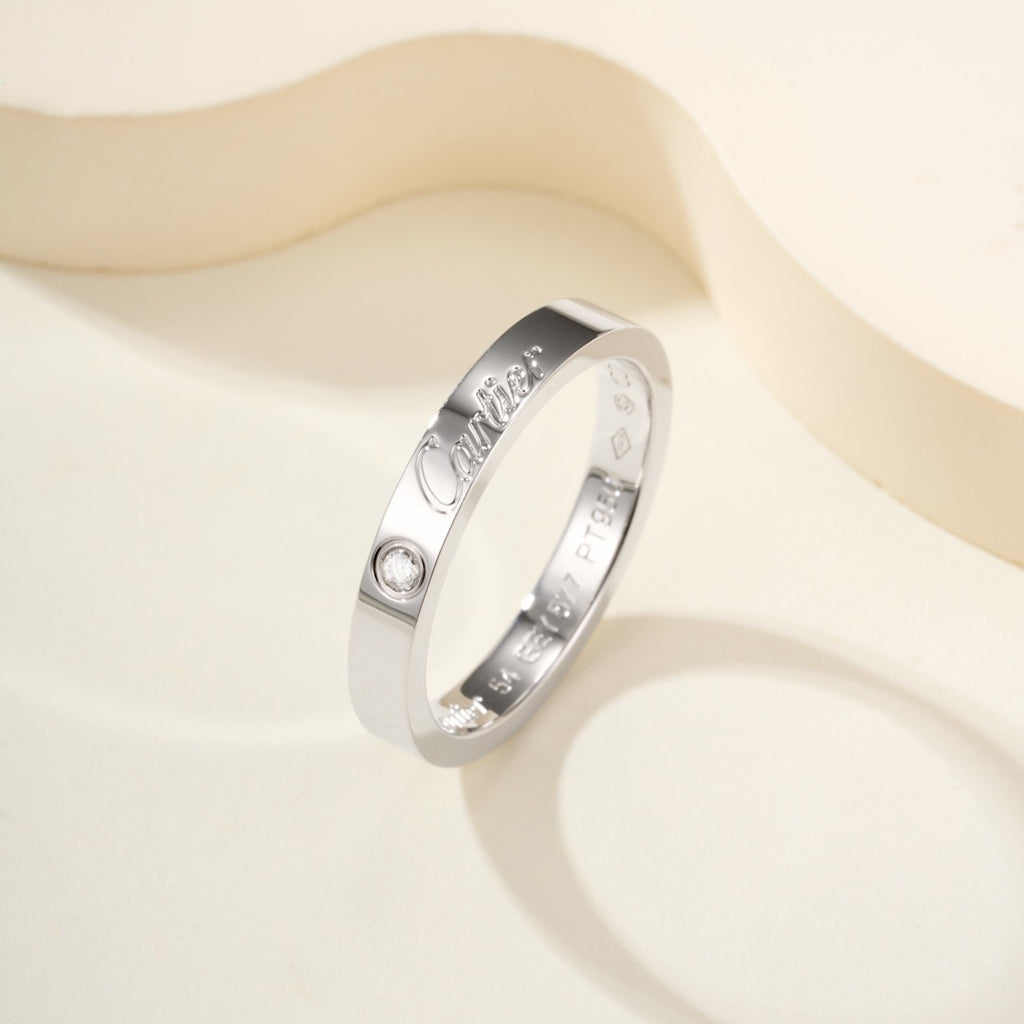 [Amore]LOVE RING 4MM 1 DIAMOND