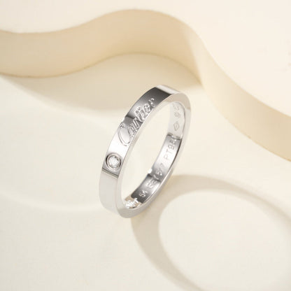 [Amore]LOVE RING 4MM 1 DIAMOND