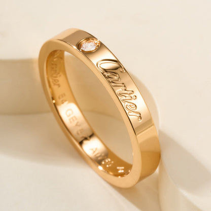 [Amore]LOVE RING 4MM 1 DIAMOND