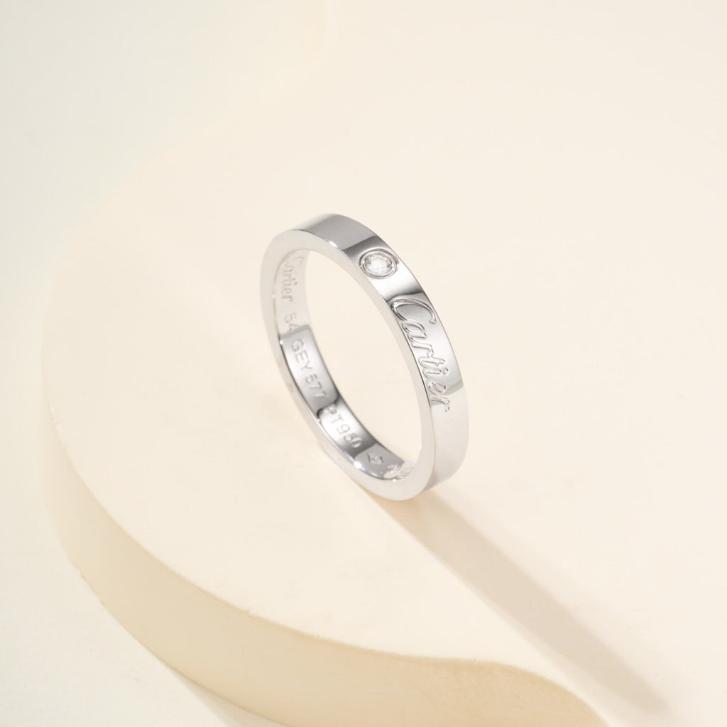[Amore]LOVE RING 4MM 1 DIAMOND
