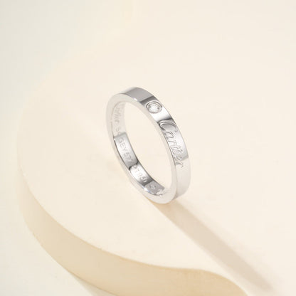 [Amore]LOVE RING 4MM 1 DIAMOND