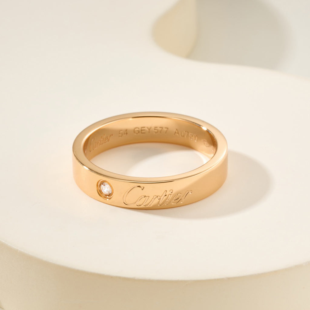 [Amore]LOVE RING 4MM 1 DIAMOND