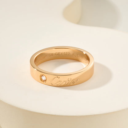 [Amore]LOVE RING 4MM 1 DIAMOND