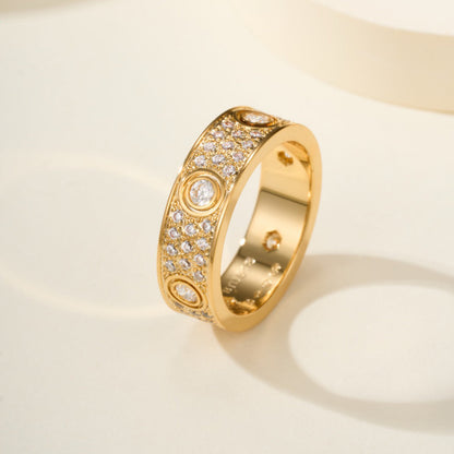 [Amore]LOVE 5.5MM FULL-PAVE 6-DIAMOND RING