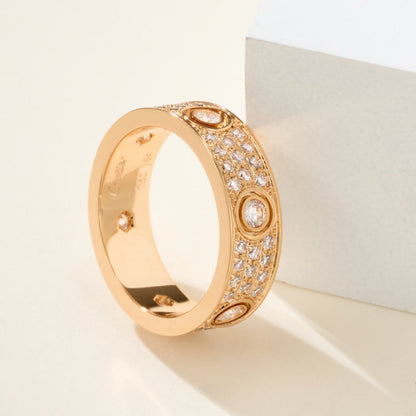 [Amore]LOVE 5.5MM FULL-PAVE 6-DIAMOND RING