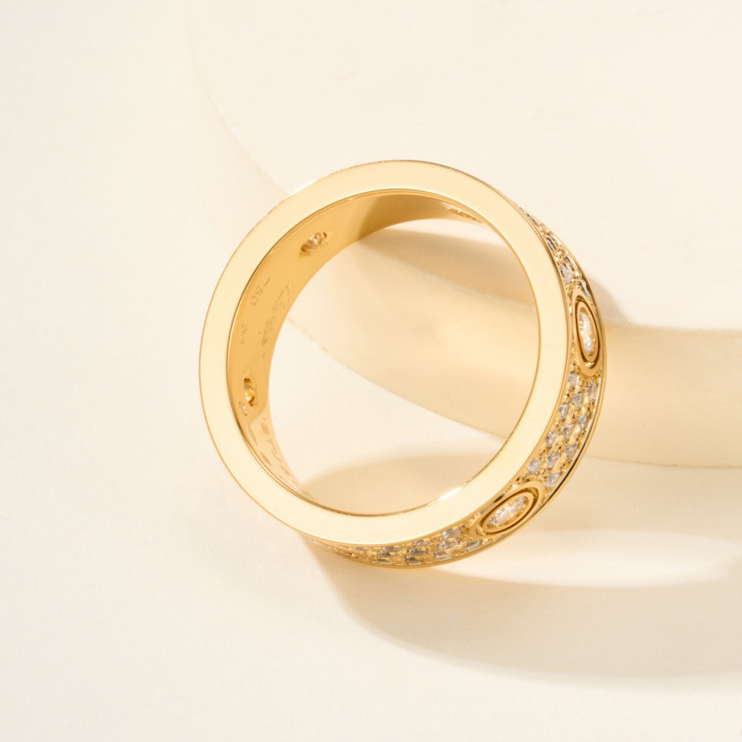 [Amore]LOVE 5.5MM FULL-PAVE 6-DIAMOND RING