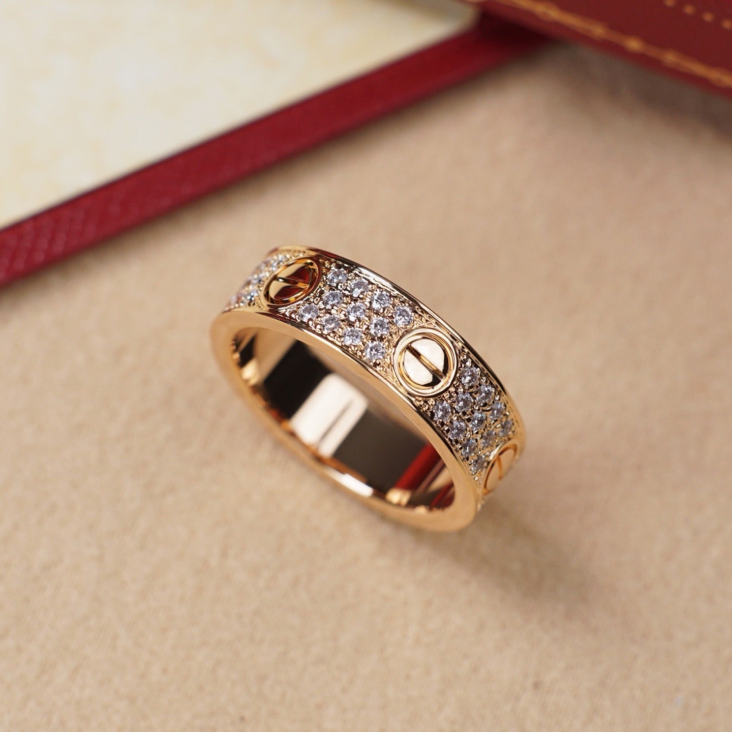 [Amore]LOVE RING 5.5MM DIAMONDS PAVED