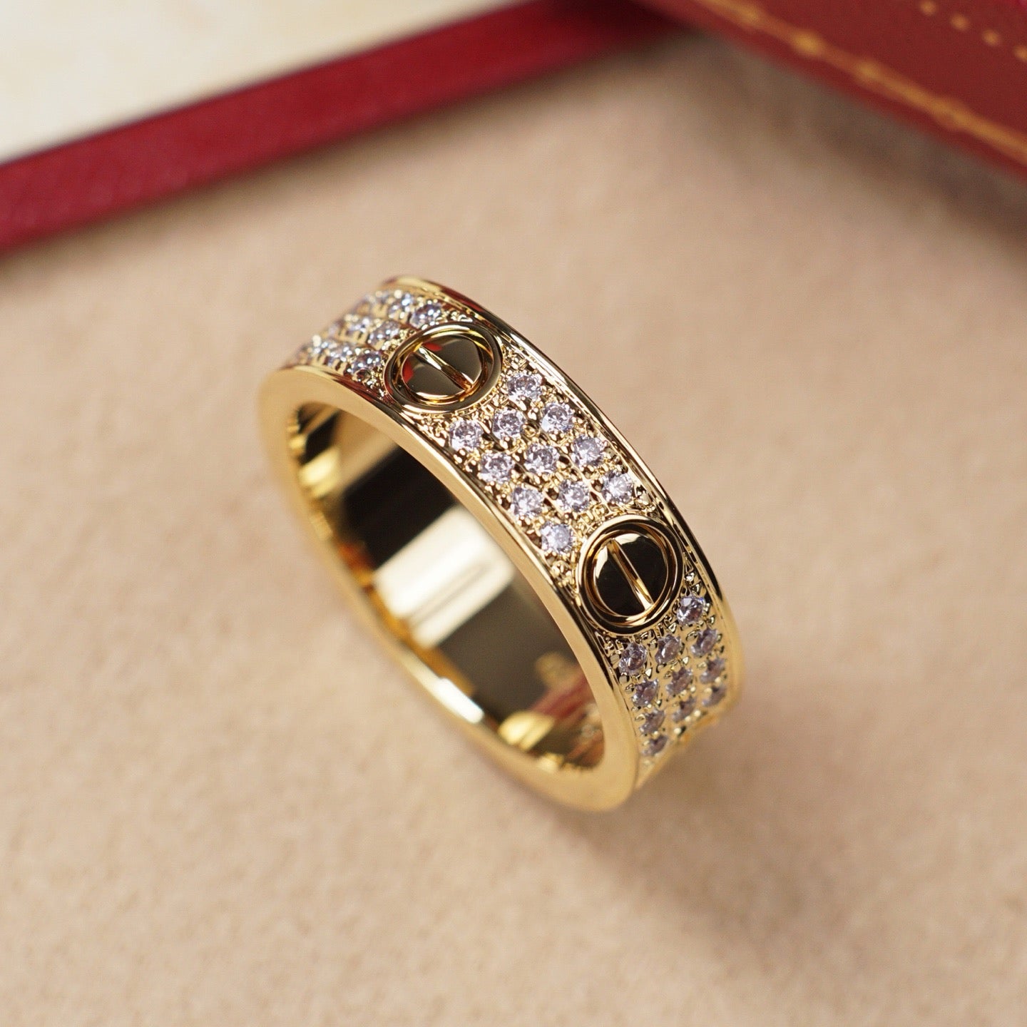 [Amore]LOVE RING 5.5MM DIAMONDS PAVED