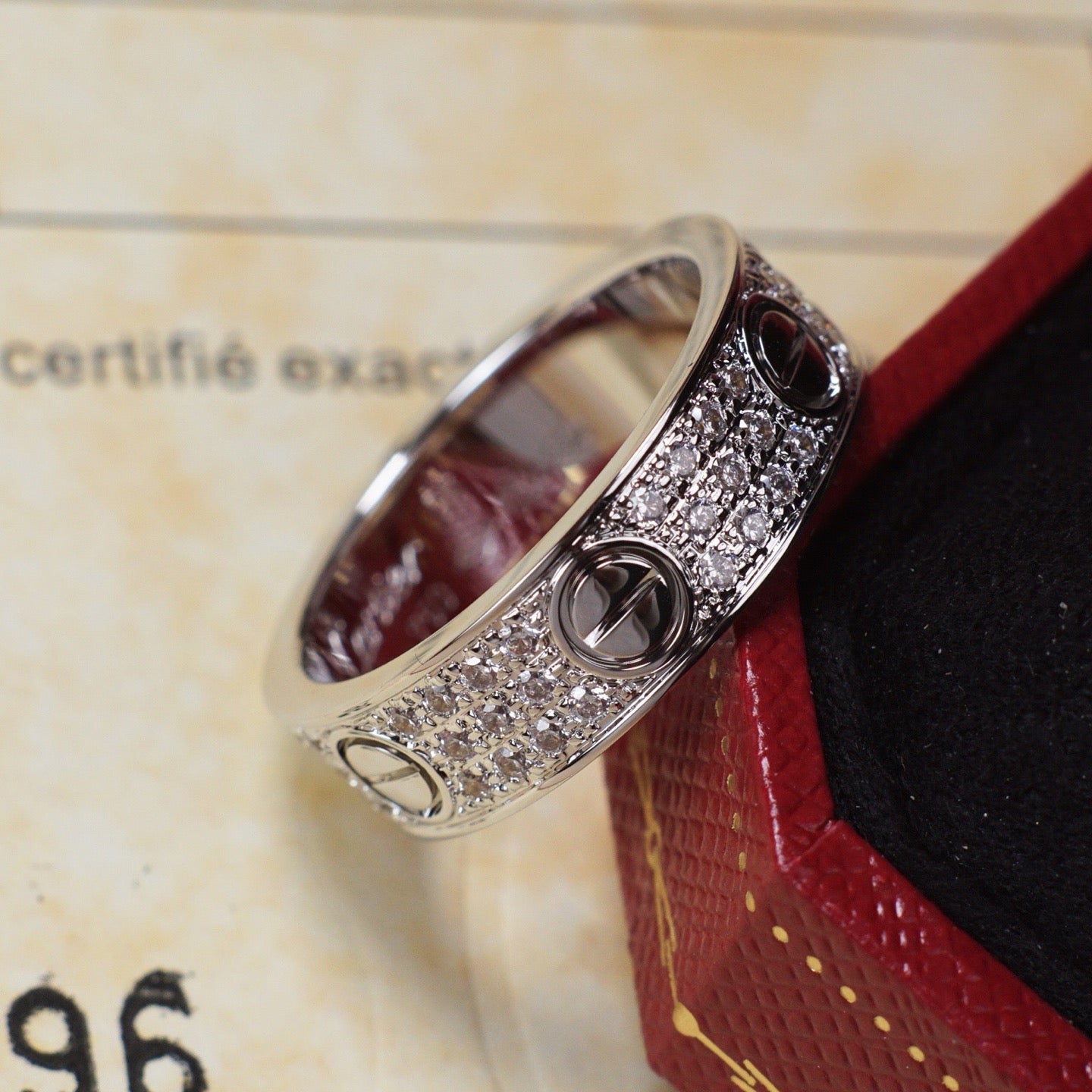 [Amore]LOVE RING 5.5MM DIAMONDS PAVED