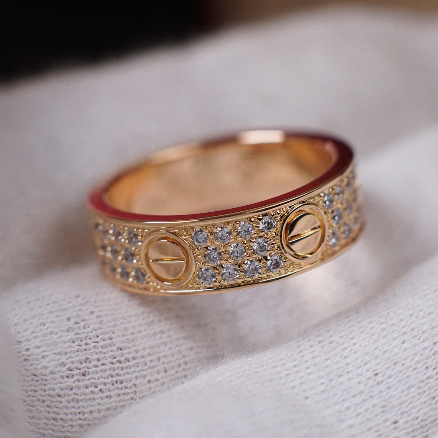 [Amore]LOVE RING 5.5MM DIAMONDS PAVED