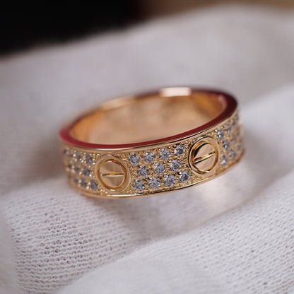 [Amore]LOVE RING 5.5MM DIAMONDS PAVED