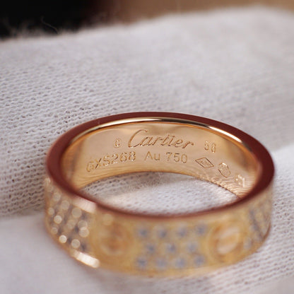 [Amore]LOVE RING 5.5MM DIAMONDS PAVED