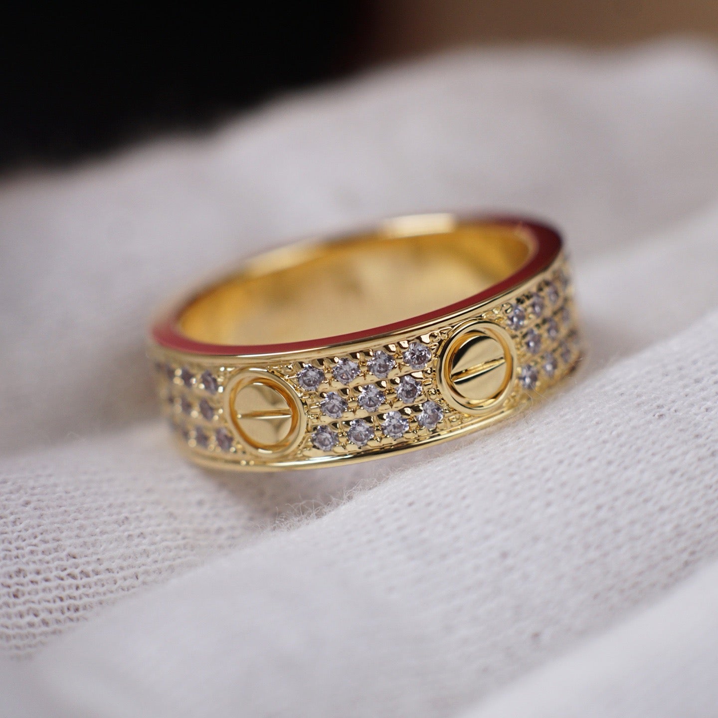 [Amore]LOVE RING 5.5MM DIAMONDS PAVED