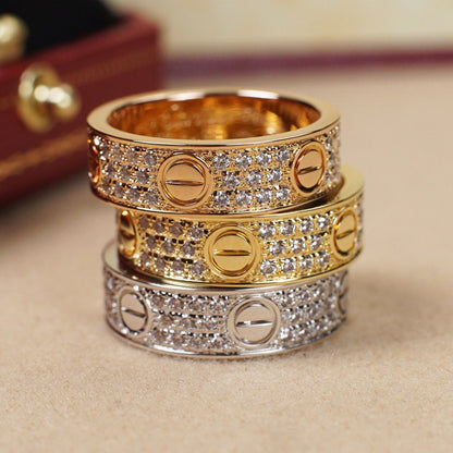 [Amore]LOVE RING 5.5MM DIAMONDS PAVED