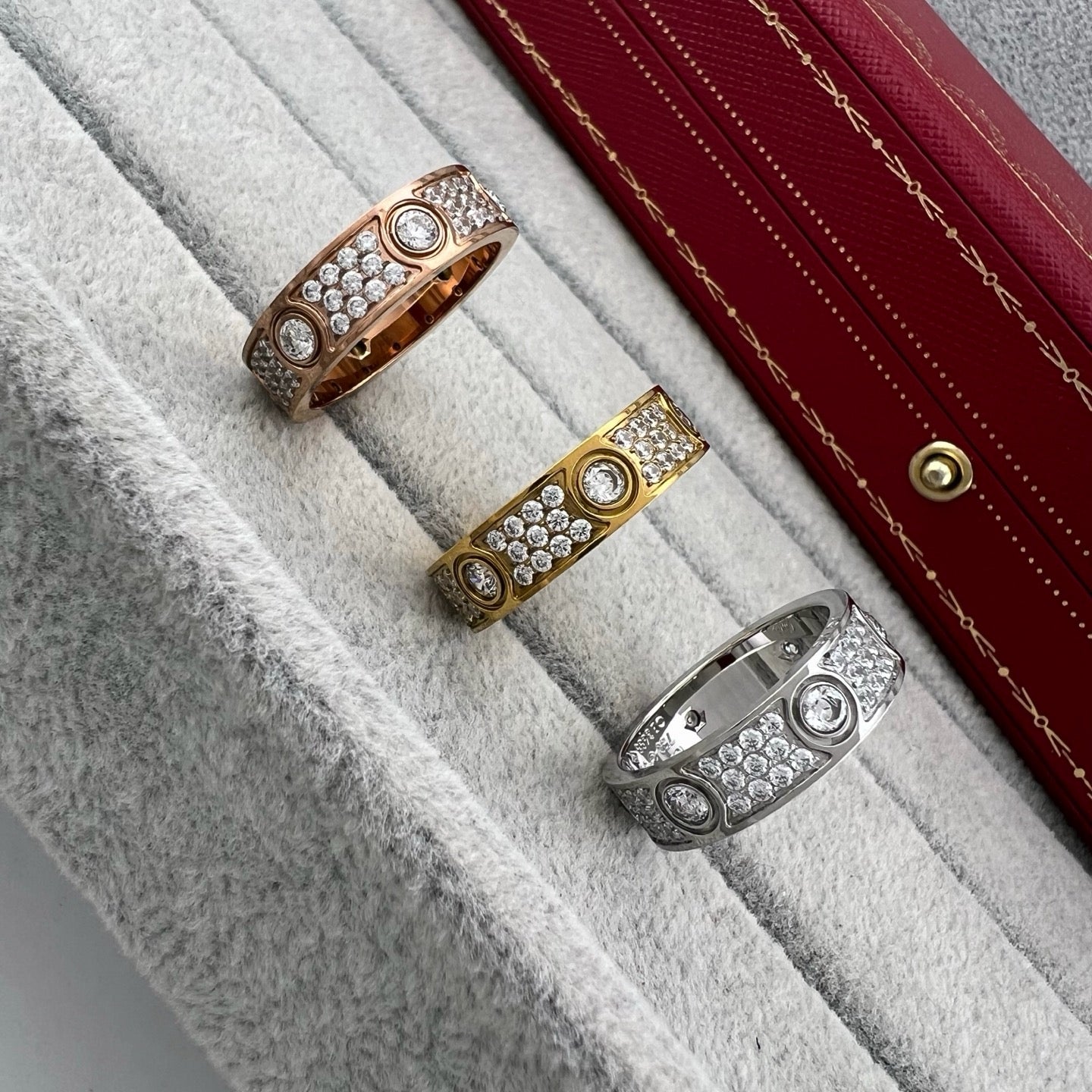 [Amore]LOVE 5.5MM FULL-PAVE 6-DIAMOND RING