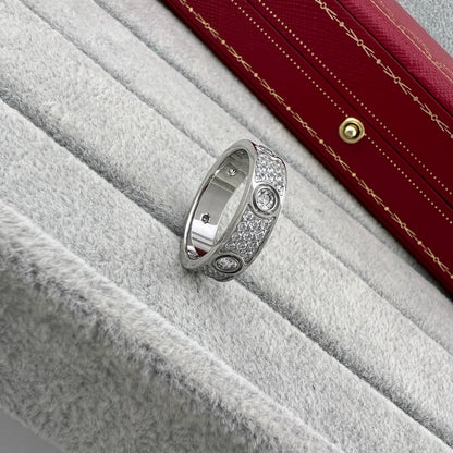 [Amore]LOVE 5.5MM FULL-PAVE 6-DIAMOND RING