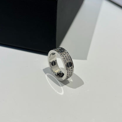 [Amore]LOVE RING 5.5MM DIAMONDS PAVED CERAMIC